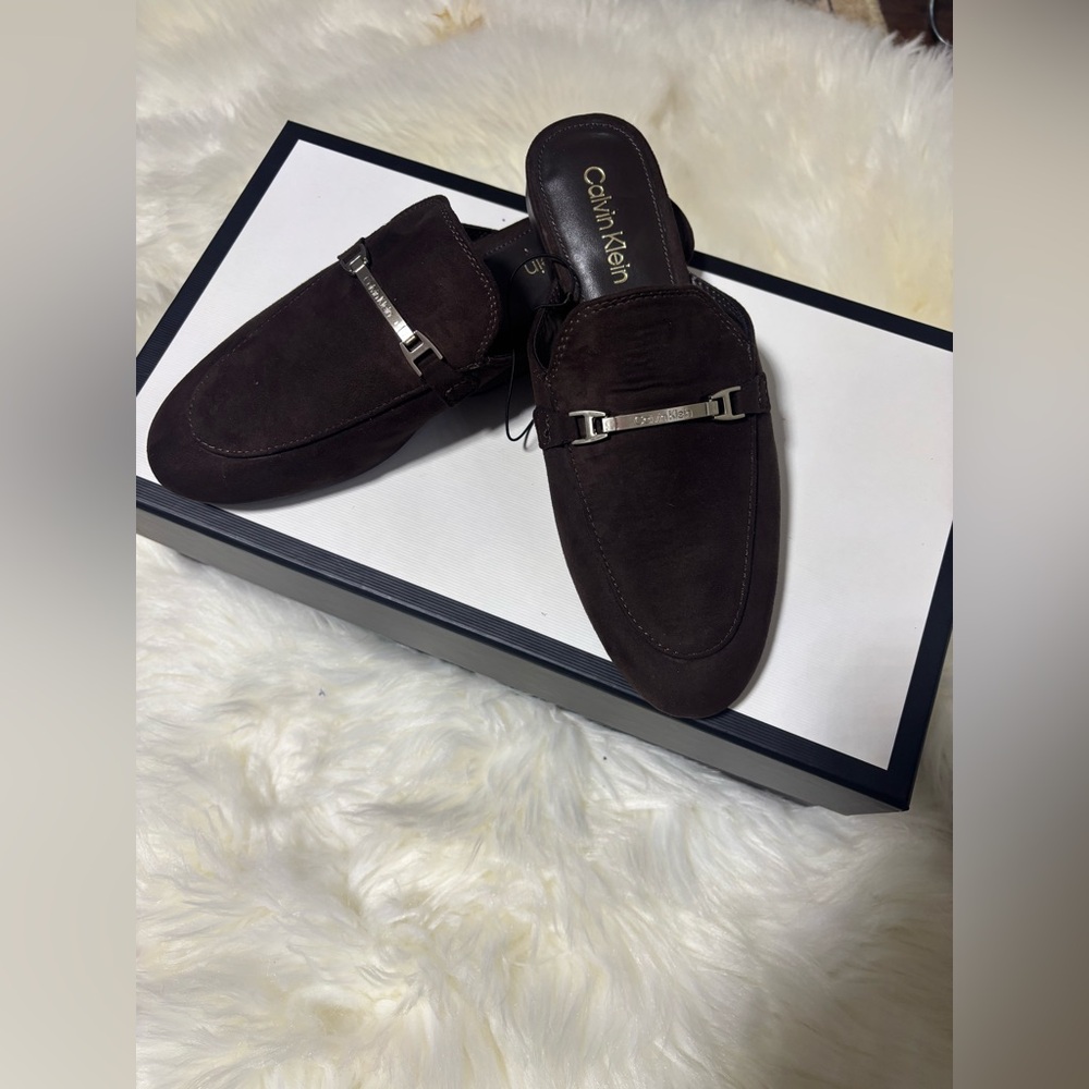 Calvin Klein Dark Brown Women’s Slip-On Loafers